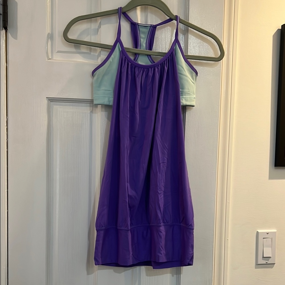 lululemon athletica Purple and Light Blue Tank Top